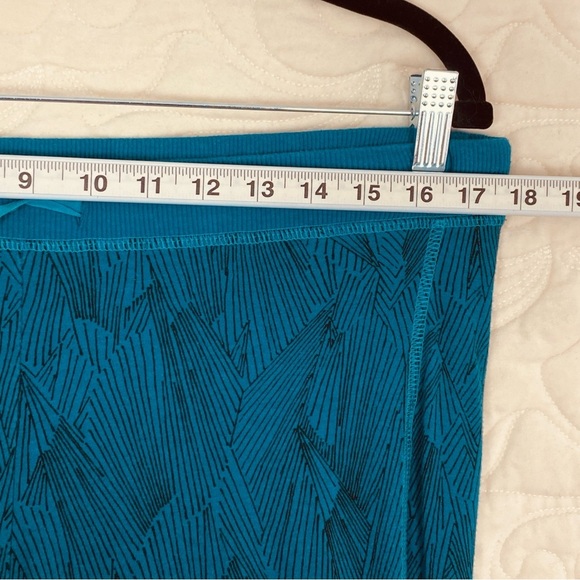 Attitude Lounge Pants Teal and Black Sz Medium - Picture 7 of 8